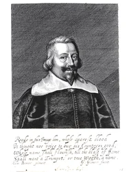 Porträt von John Pym (ca. 1584-1643) graviert von George Glover (1618-ca. 53)